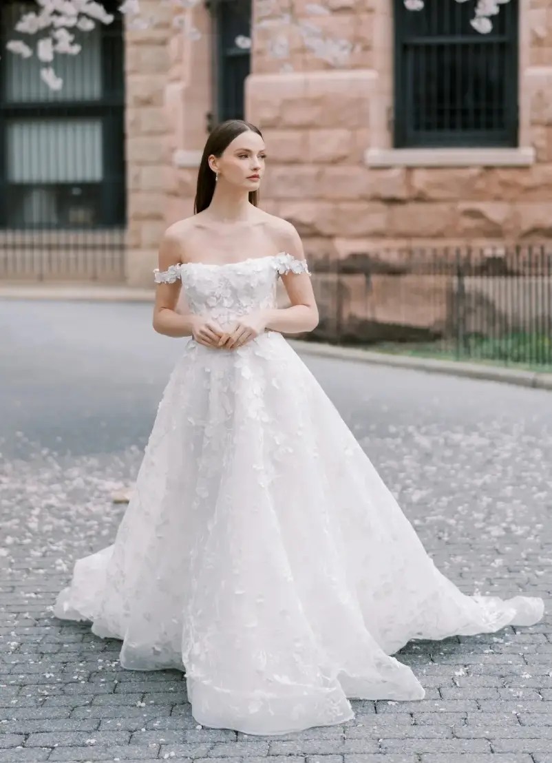 Model wearing a Beccar Gown