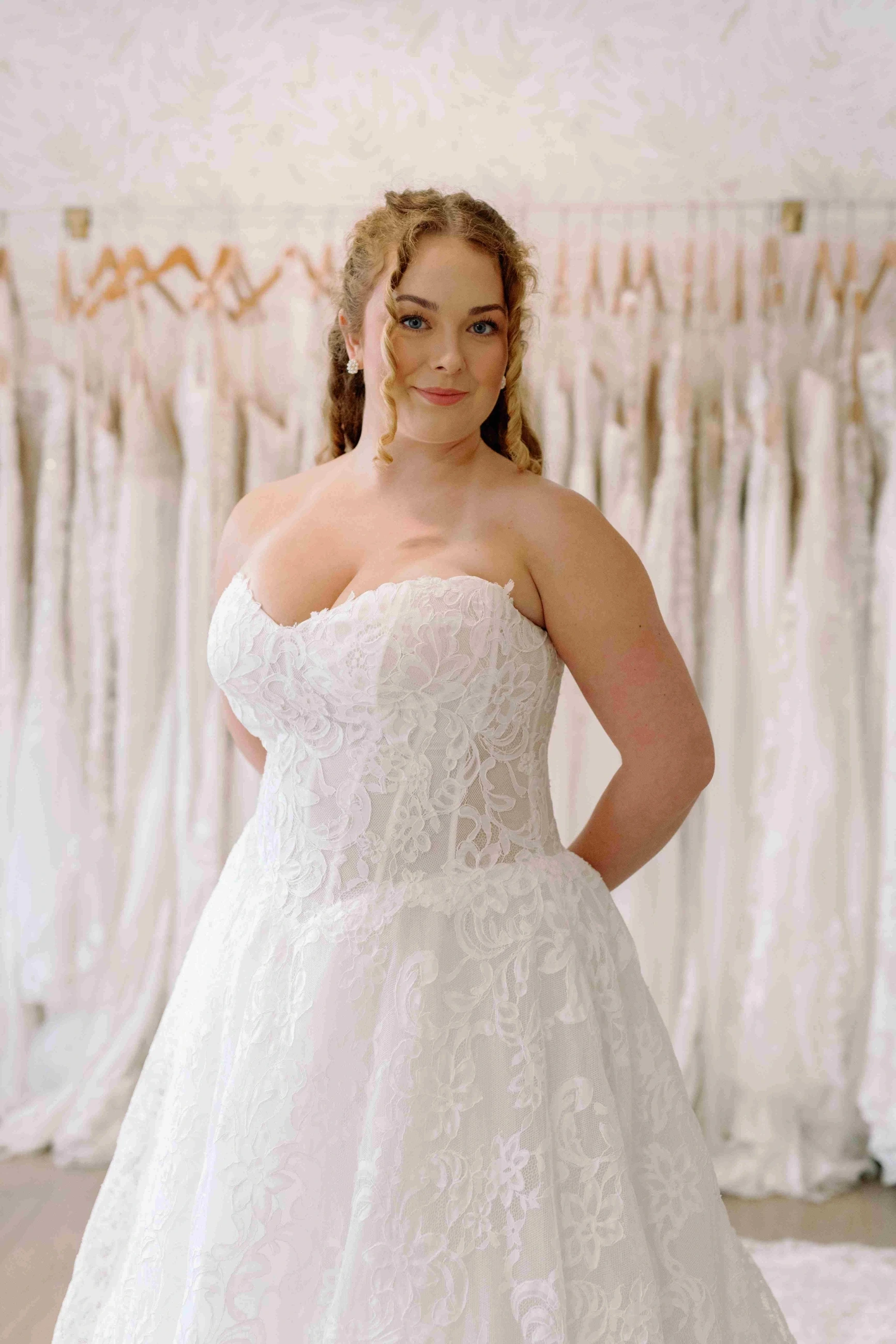 Model wearing a Beccar Gown