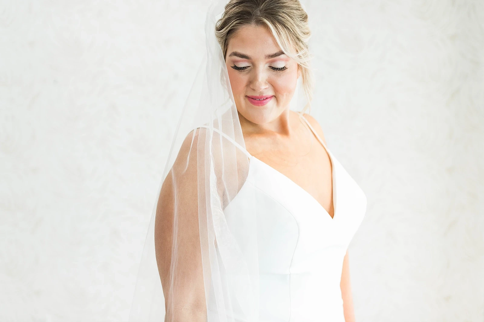 Model wearing a Thin Straps gown